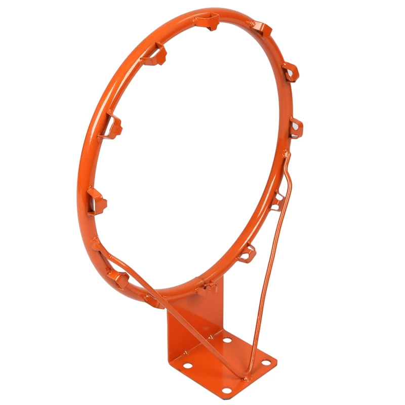 Basketball Rim Net Indoor Outdoor Hanging Basketball Goal With All Weather Net Wall Mounted Basketball Hoop 14Inch