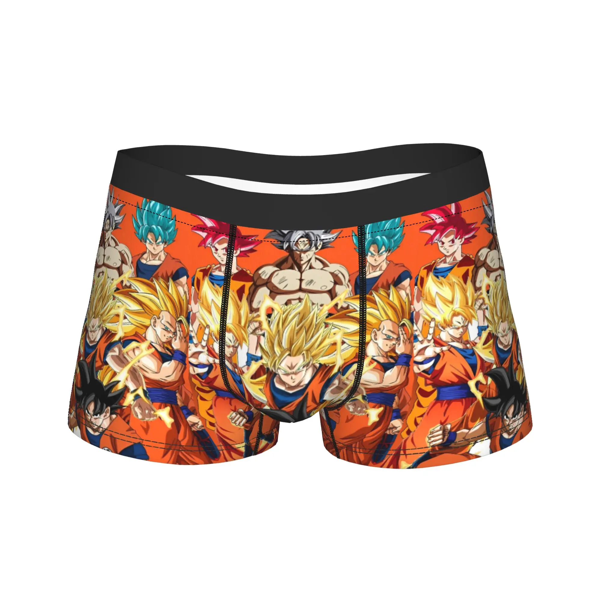 Dragon Ball Men Underwear DBZ Anime  Boxer Briefs Shorts Panties Funny Breathable Underpants for Male Plus Size