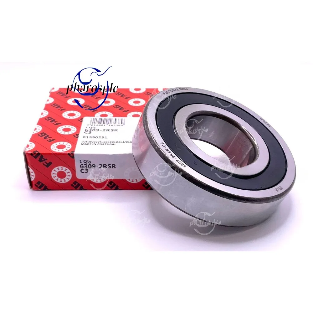 

Радиальный шариковый подшипник FAG 6309 2RSR C3, с резиновым уплотнением, 45x100x25 мм