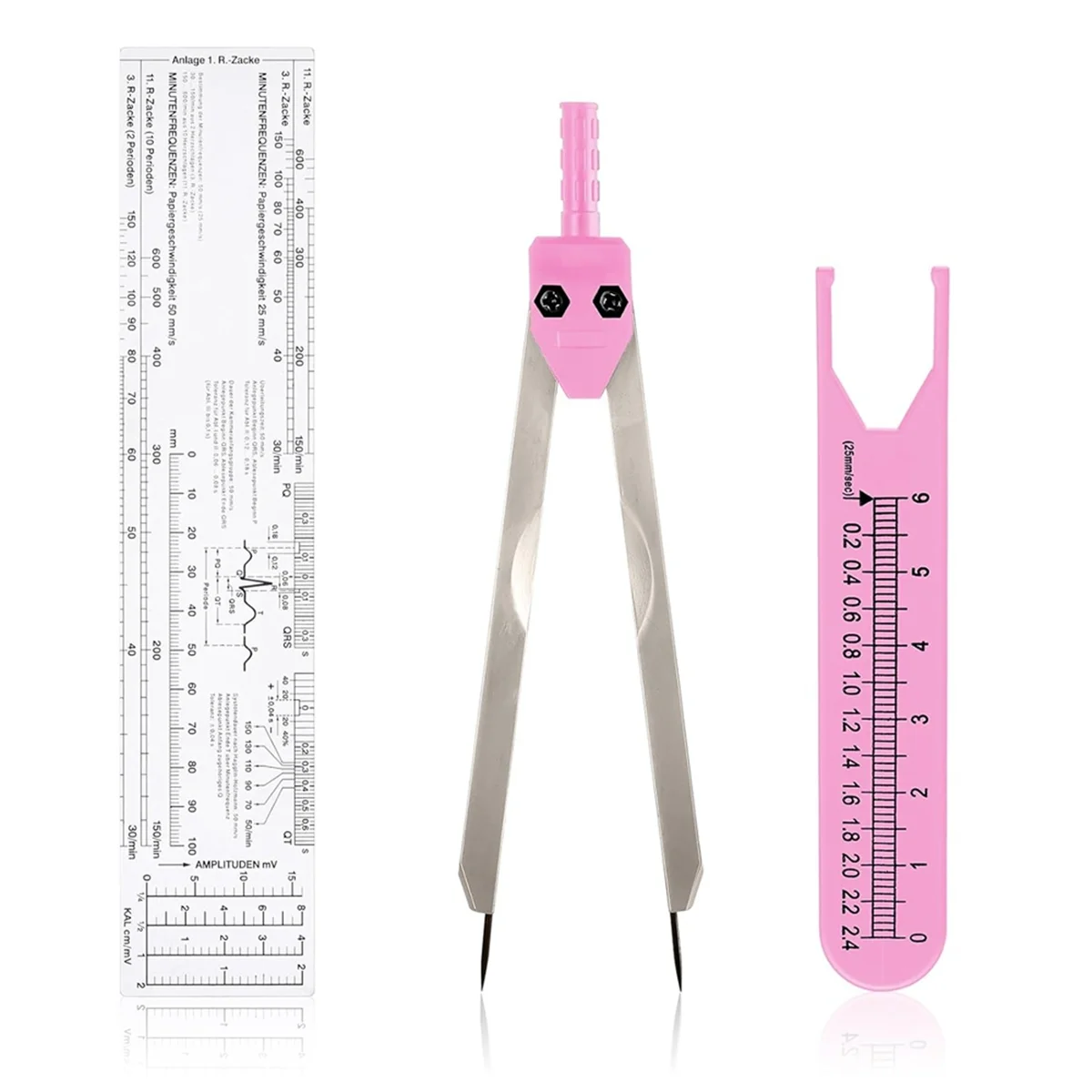 EKG Calipers ECG Calipers Measuring Tool with Ruler EKG Caliper Divider for Measuring Electrocardiographs EKG Calipers