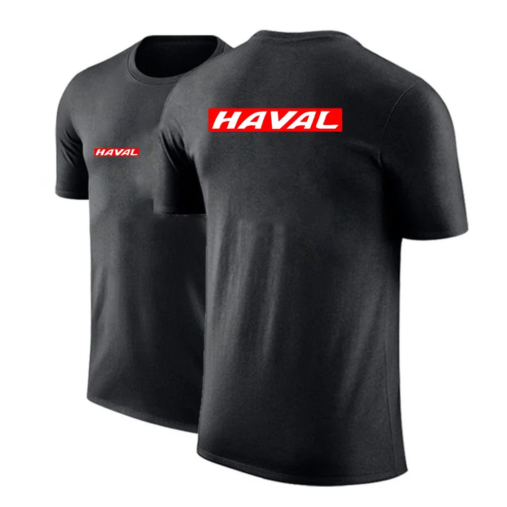 HAVAL 2024 Men's Summer Round Neck Ordinary Short Sleeve T-shirt Casual Classics Printing Hight Quality Comfortable Top