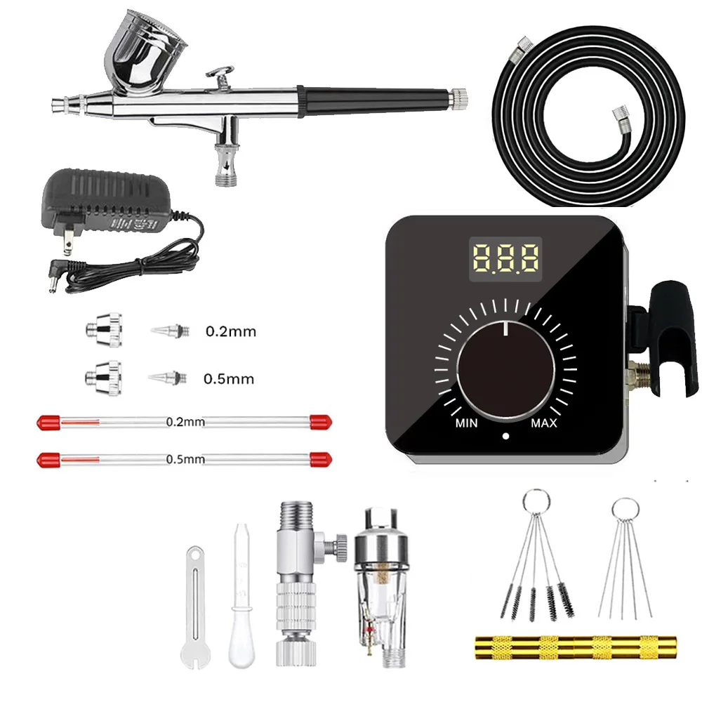 

Mini Air Pump Airbrush Set Nail Art Tattoo Airbrush Acrylic Painting Model Cake Coloring Baking Refinish Pen