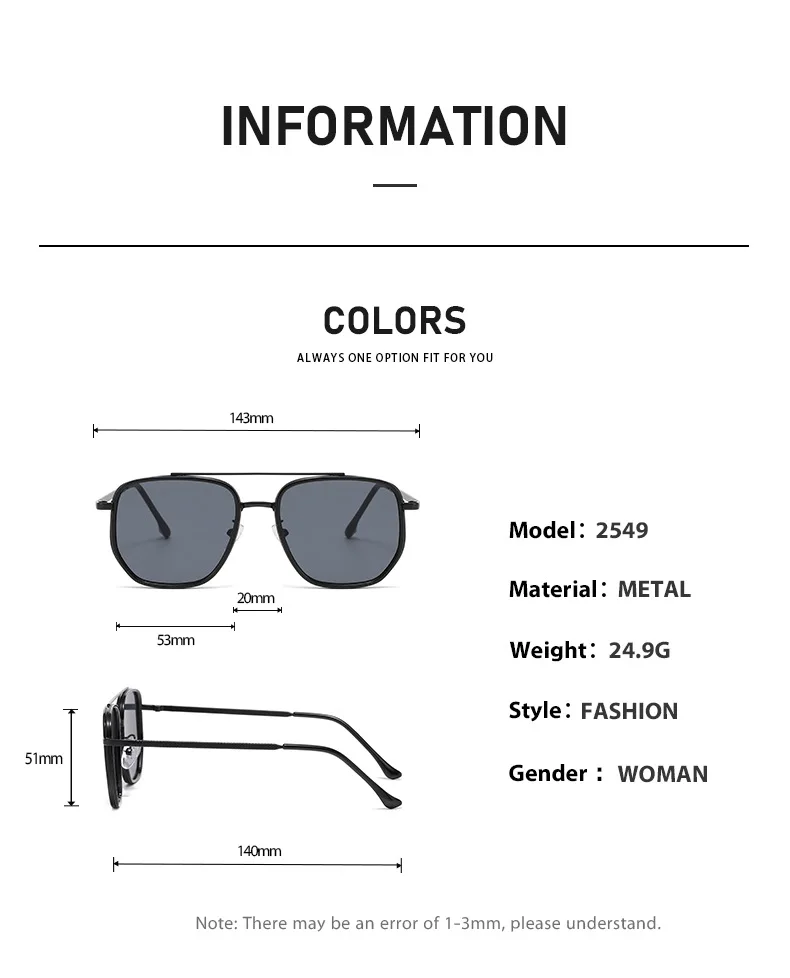 Retro Piloten-Sonnenbrille für Männer und Frauen Klassische Metall-Polygon-Sonnenbrille Modische Tägliche Dekorative Schattierungen Fahrbrillen – Detail 6