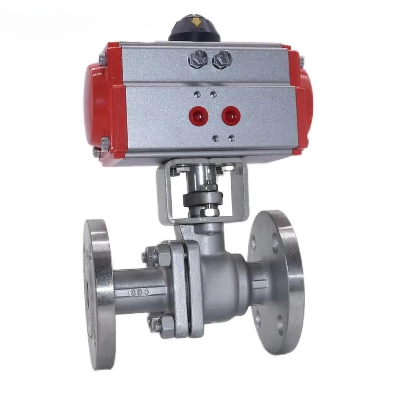 صمام كروي ذو حواف من الفولاذ الكربوني A216 WCB يعمل بالهواء