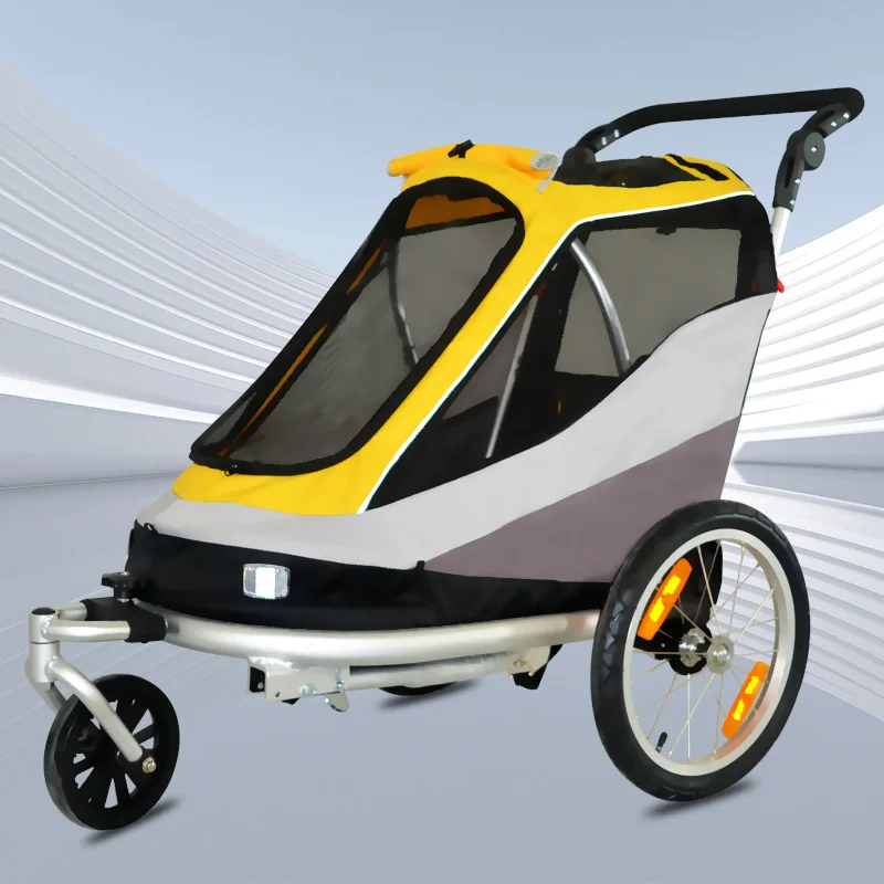 Durable pet bike trailer, small and medium-sized cat and dog bike holder, pet cart