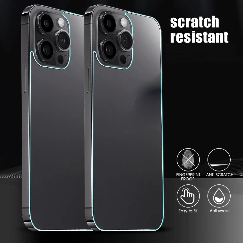 3PCS Zurück Gehärtetem Glas Für iPhone 16E 12 13 Mini 11 13 14 15 16 Pro Max Plus Handys screen Protector Film