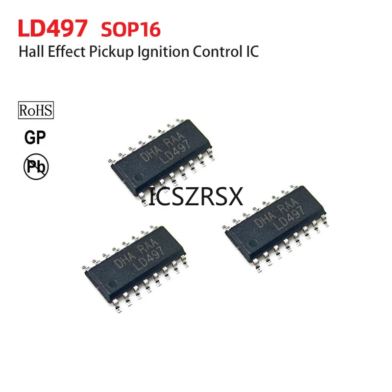 (10 piezas) LD497 L497 SOP16 Circuito Integrado de Control de Encendido con Sensor de Efecto Hall, Circuito Integrado ASIC
