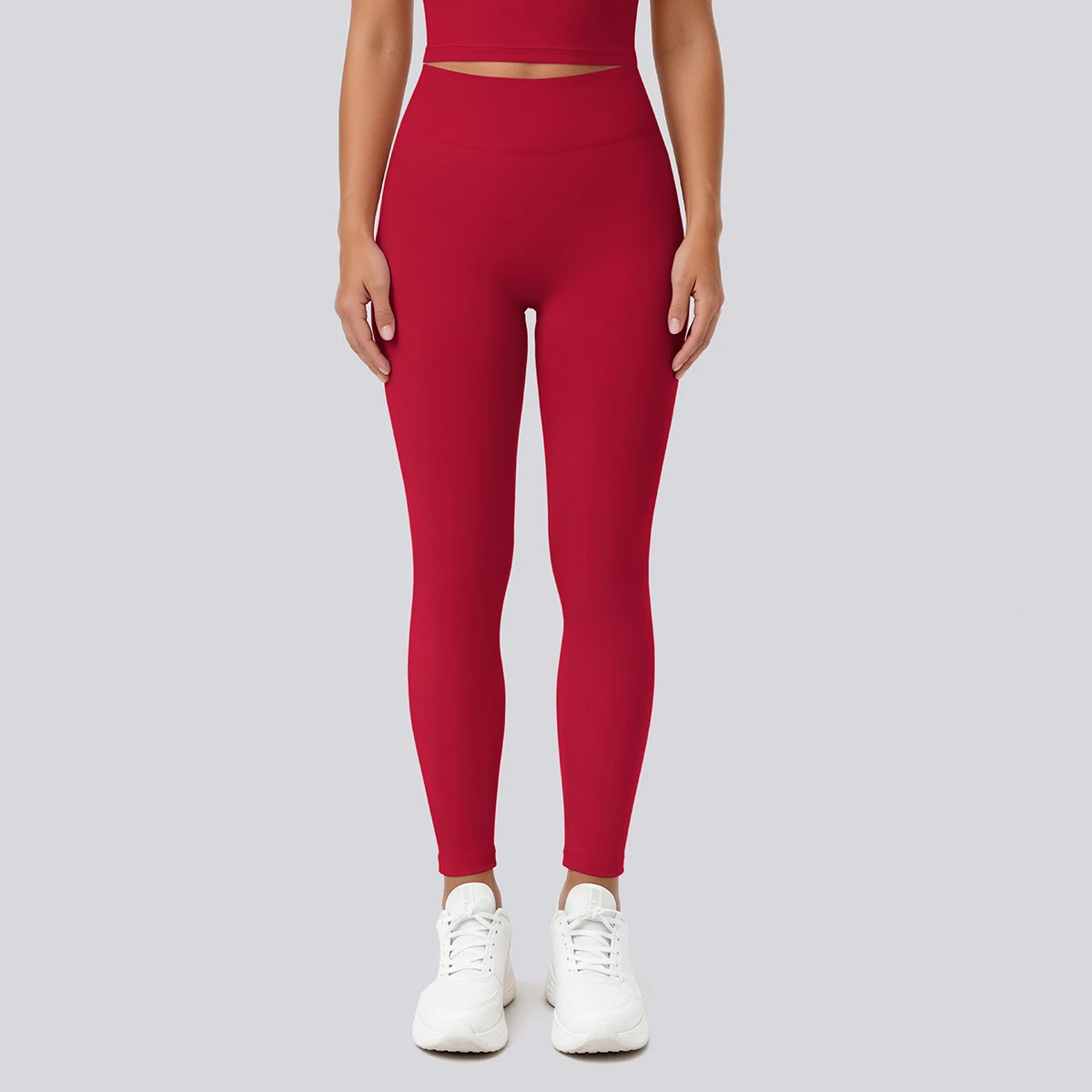 Hochtaillierte, schnelltrocknende Yoga-Hose für Damen, Fitness-, Lauf-, Rad- und Workout-Leggings, einfarbige, formgebende Sport-Hose – Detail 32