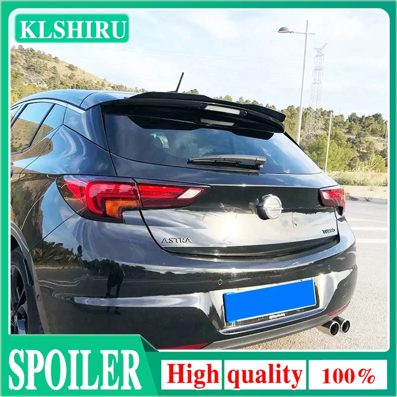 For Opel Astra K Hatchback 2015-2021 Rear Trunk Roof Spoiler Cap Rear Roof Lip Spoiler Wing ABS Car Tail Wing Spoiler Tuning