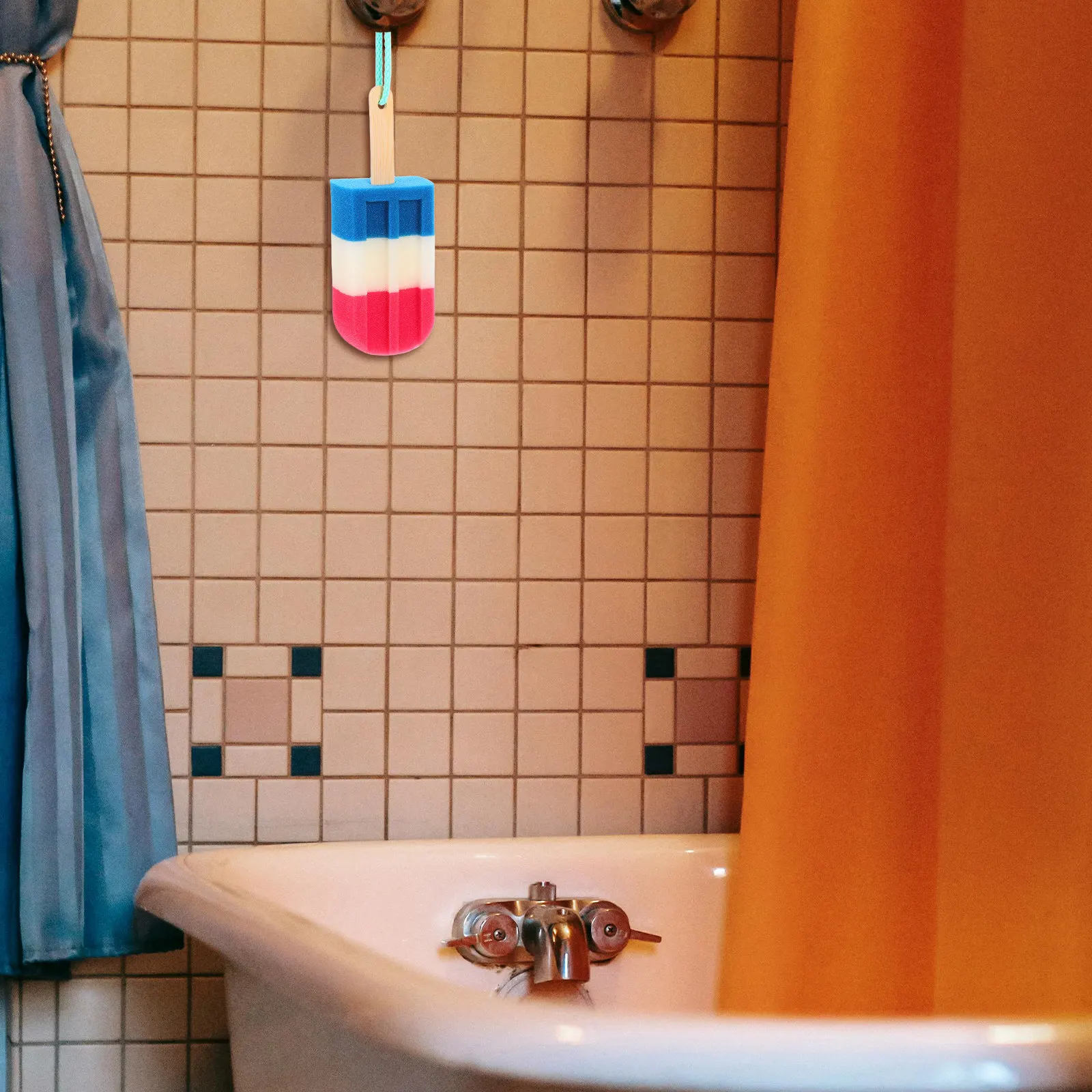 

Набор из 2 милых губок для душа в форме мороженого, мягкая отшелушивающая мочалка для тела, нежное средство для очищения кожи для дома, путешествий, спортзала