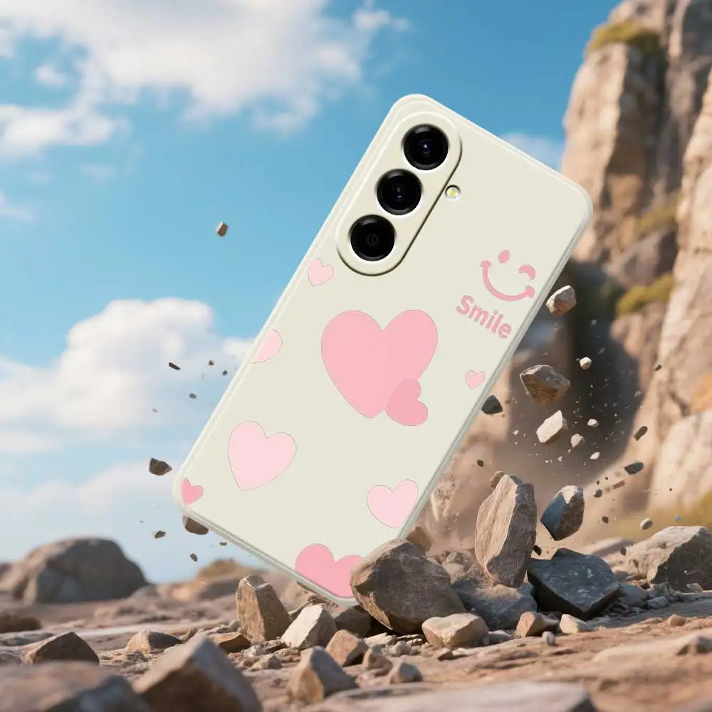 Cute Heart Face Case For Samsung Galaxy A56 A55 A54 A53 A52 4G 5G A36 A26 A16 A06 A35 A25 A15 A34 A24 A14 A33 A32 A23 A13 Cases