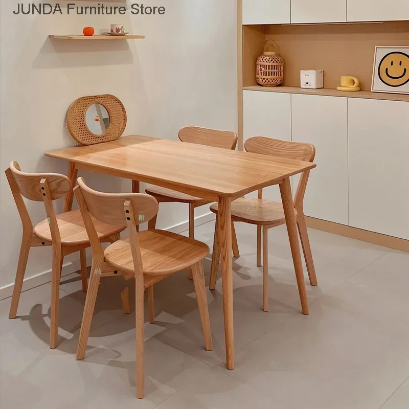 Modern Wood Dining Chair Nordic Minimalist Kitchen Living Room Chairs Home Desk Poltrona De Luxo Furniture Decoration