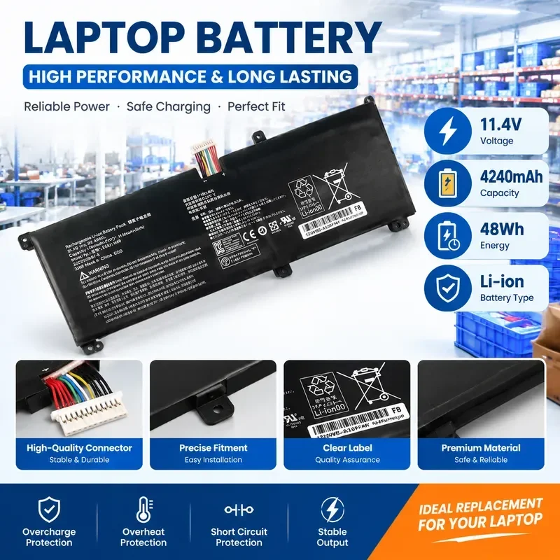 [NEW] SQU-1710 SQU-1609 Laptop Battery For Shenzhou Thor 911 Black Ghost 911M Xingyao Edition