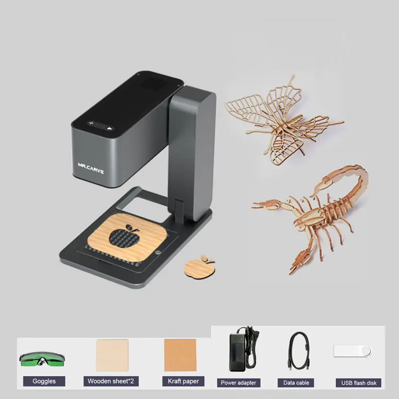 

JM Professional Laser Cutter Engraver Machine Mini Portable Printer Cnc 10W Patent Engraving Kit Diy Glass Wood Tools