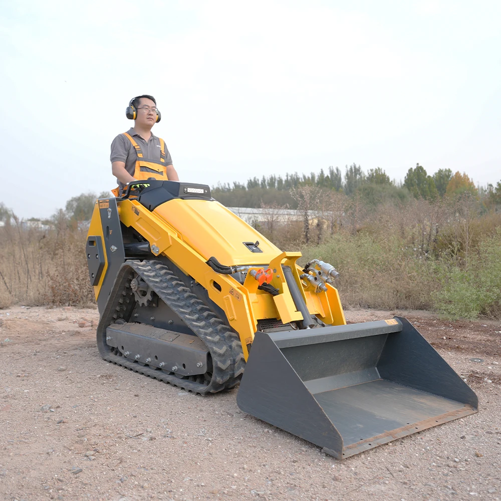 AUSTTER Mini minicargador compacto con orugas independiente Kubota D1105 de 25 CV y energía diésel