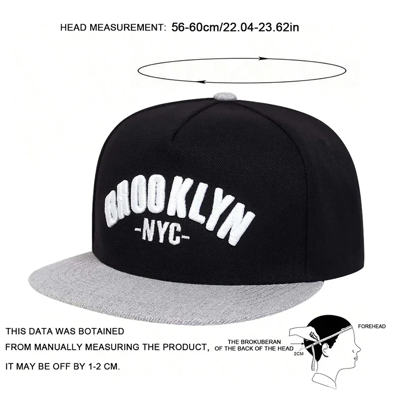Unisex BROOKLYN Embroidery Hip-hop Hats Spring and Autumn Outdoor Adjustable Casual Baseball Caps Sunscreen Hat Sports Cap