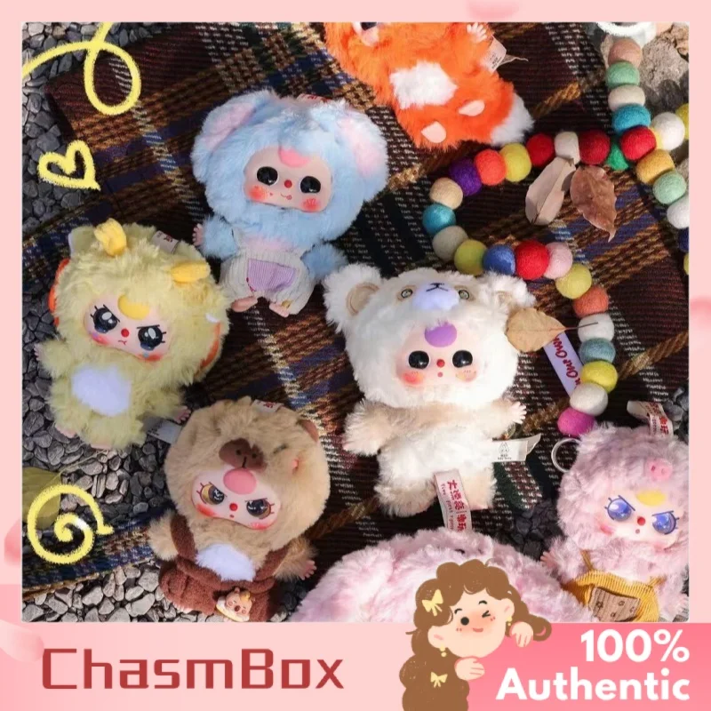 

Подлинная детская три милая серия, виниловая слепая коробка для лица, переплетенная мини-кукла для украшения рабочего стола и подарка