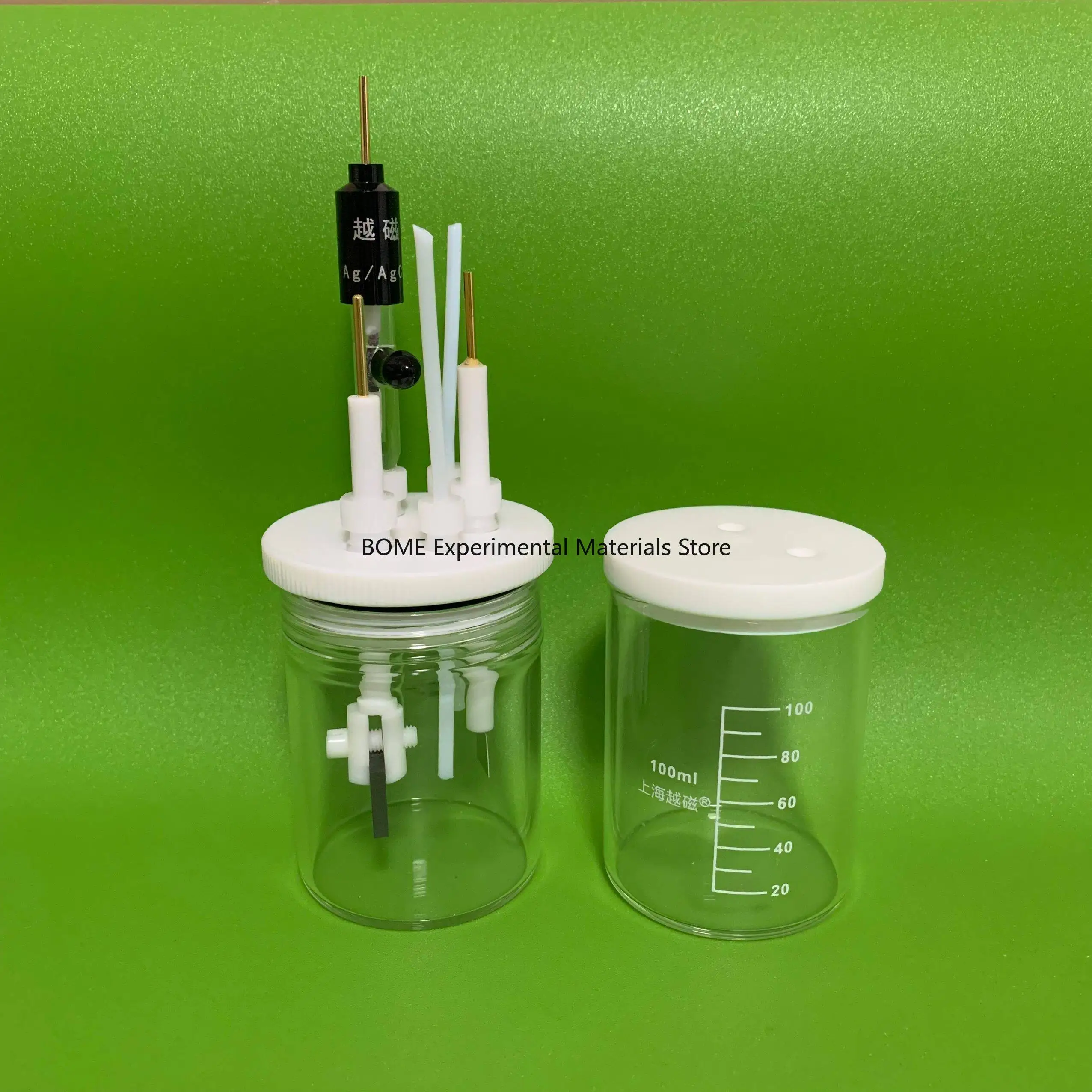 

C001 Sealed Electrolysis Cell 50ml 100ml 150ml 200ml 3 Electrode System Unsealed Tank for Chemistry Lab