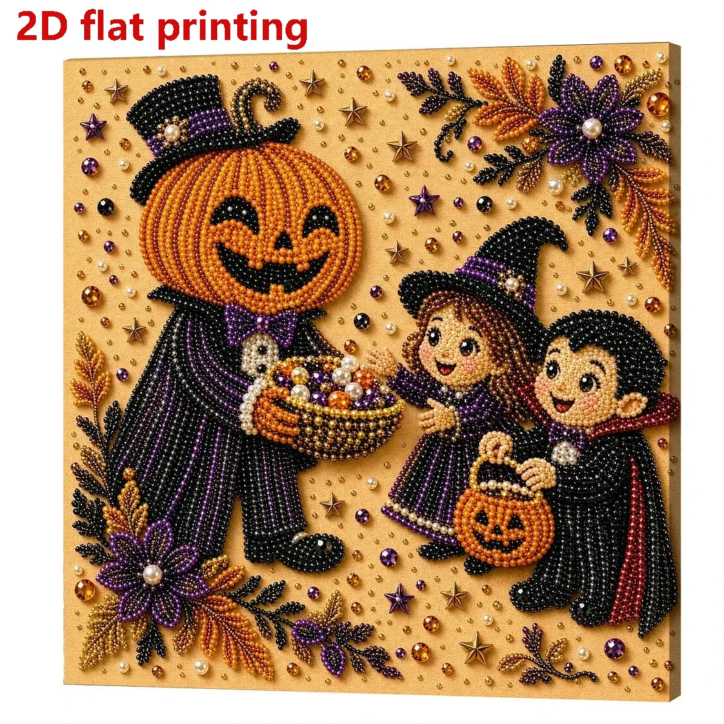 DIY Halloween Parel Diamant Schilderij Set met Lijst