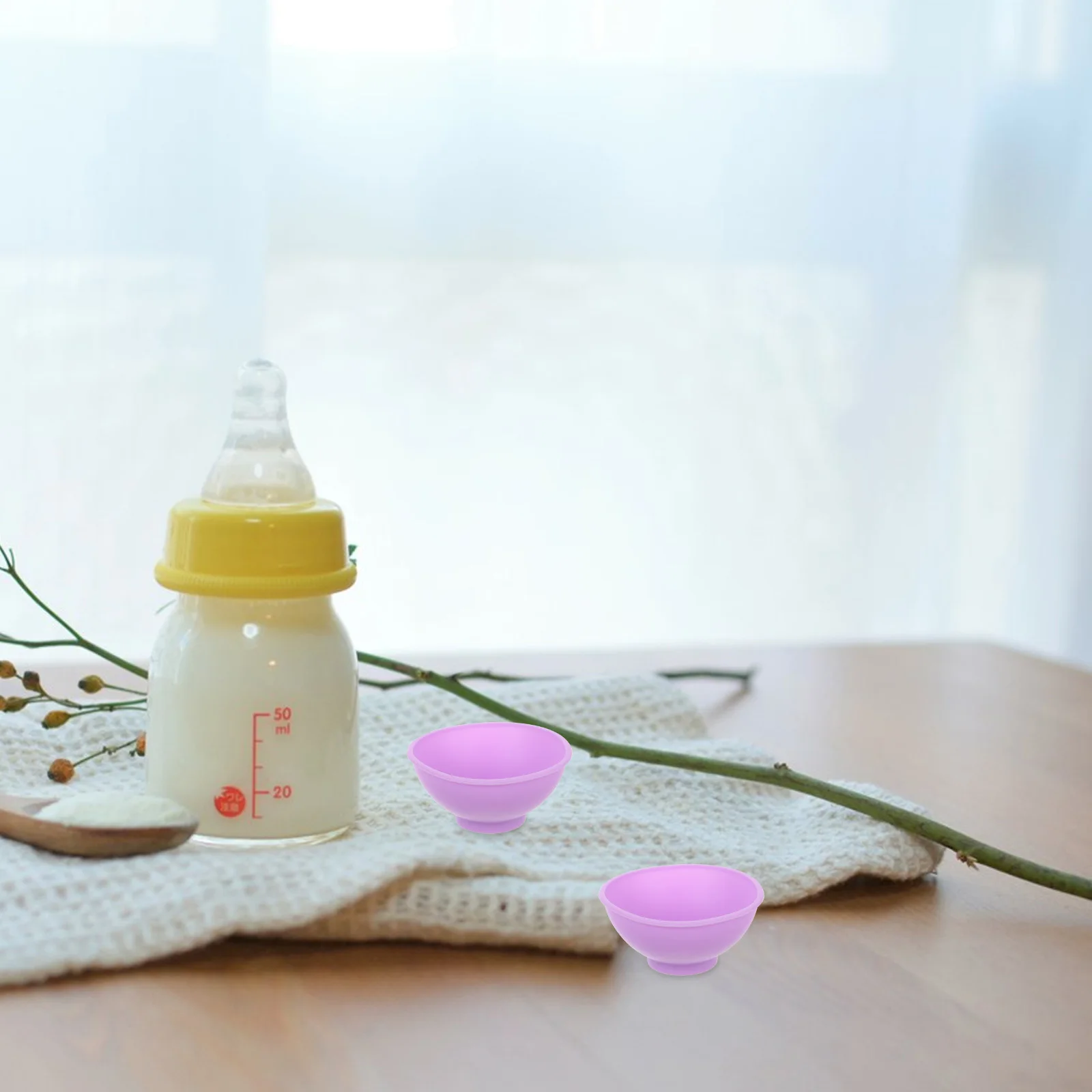 4 قطعة أطباق سيليكون صغيرة متعددة الاستخدامات لتقوم بها بنفسك قناع الوجه خلط الحاويات غير لاصقة حاويات غسالة الصحون حامل قناع ذاتي الصنع #4