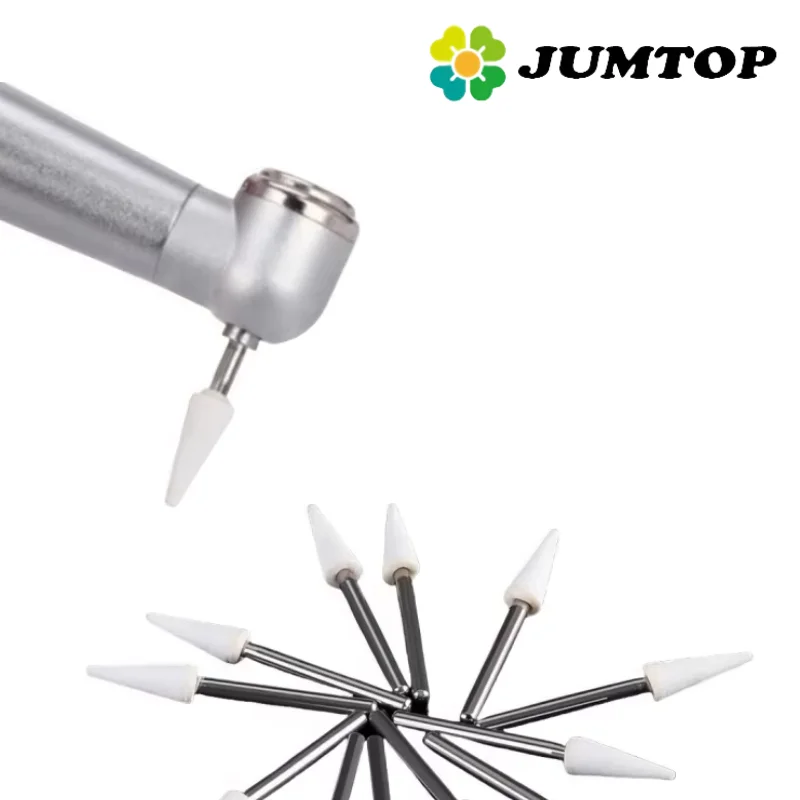 

JUMTOP 12Pcs Dental Polishing Burs White Stone Polishing FG Burs 1.6mm Fit for High Speed Handpiece