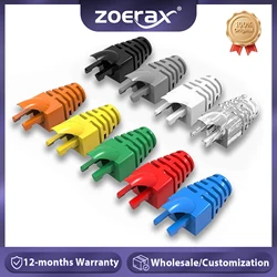 ZoeRax 100pcs Cat5E CAT6 RJ45 Ethernet Network Cable Strain Relief Boots Cable Connector Plug Cover