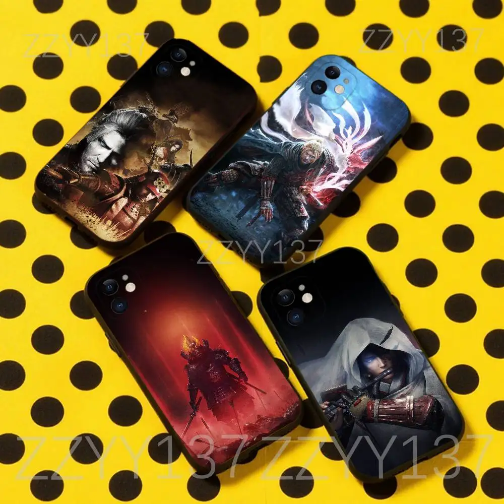 

N-Nioh 3 Game Phone Case For iPhone 16,15,14,13,12,11,Pro,Max,Plus,X,XS,XR,SE,8,7,Mini,Soft Silicone Black Case