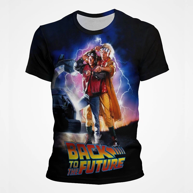 Back To The Future Movie 3D Print T-Shirts Streetwear Men Women Casual Fashion Oversized O-Neck T Shirt Kids Tees Tops Clothing