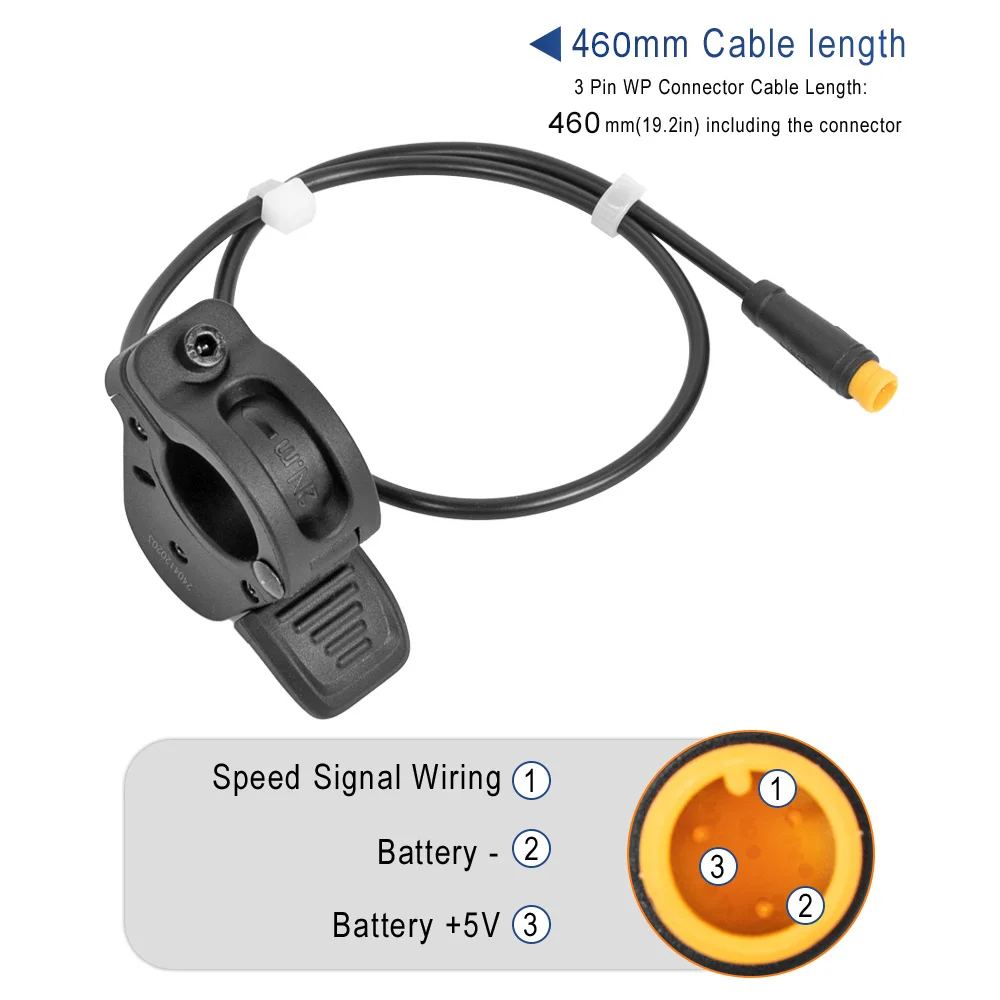 300X Daumengas für Elektrofahrrad, Geschwindigkeitsregelung, Beschleuniger rechts/links, beidseitig, kompatibel mit E-Bike-Teilen – Detail 3