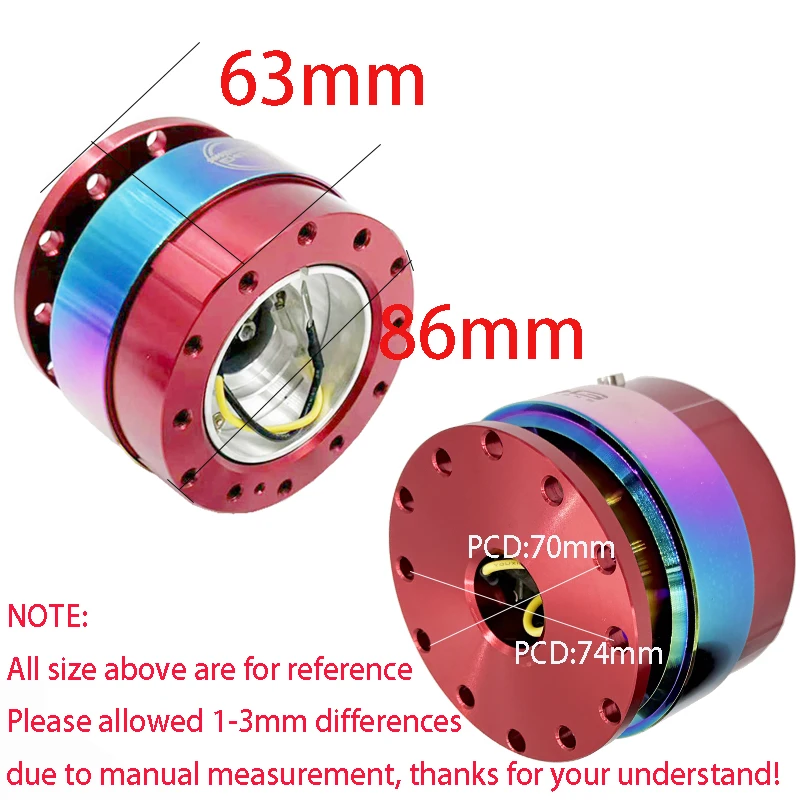 

Ding Sound Quick Release Aluminum Car Auto Steering Wheel Quick Release Hub Adapter Snap Off Boss Kit Car Accessories With Logo
