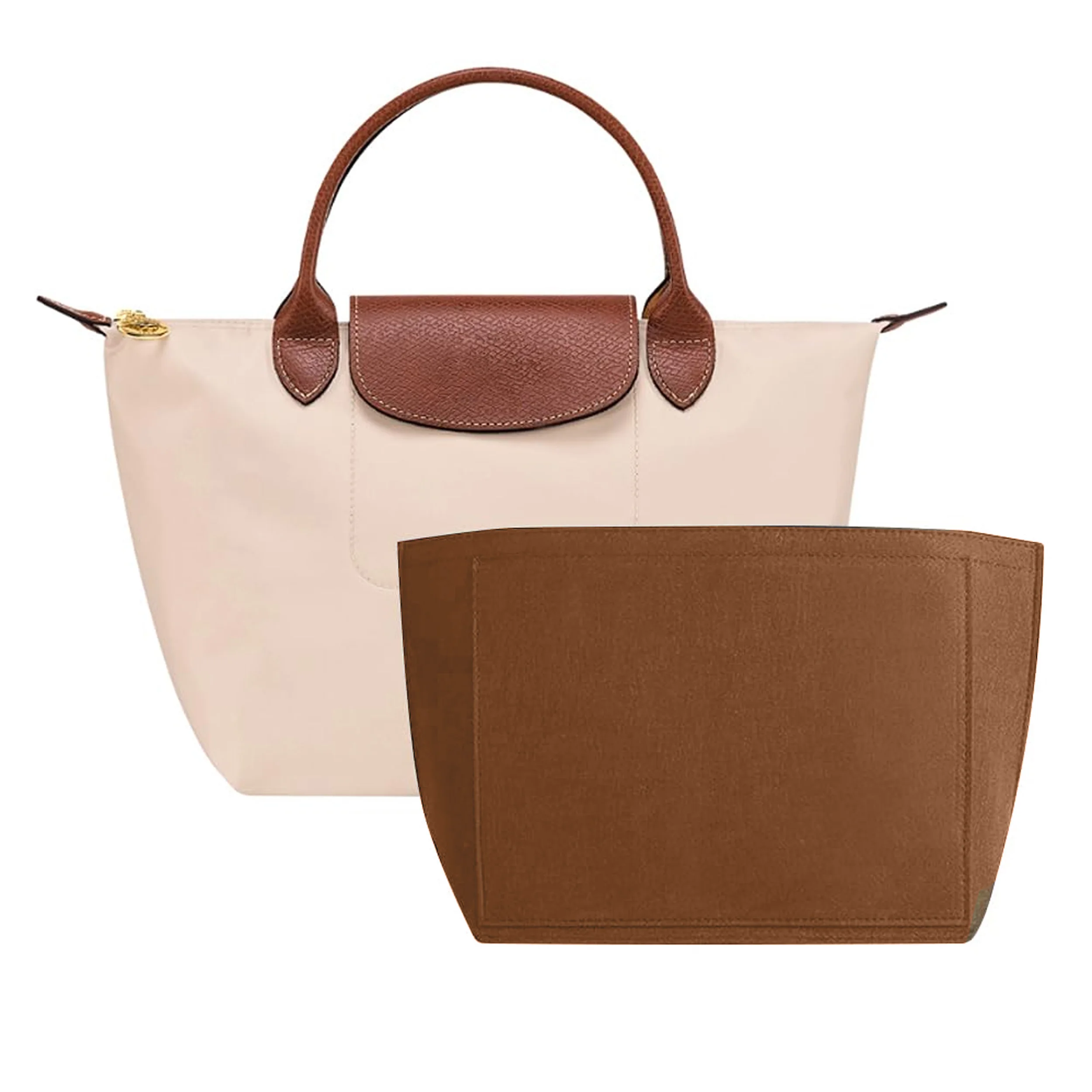 Vilten inzettas Geschikt voor Longchamp Handtas Liner Bag Vilten doek Make-uptas Ondersteuning Reizen Draagbare Insert Purse Organizer