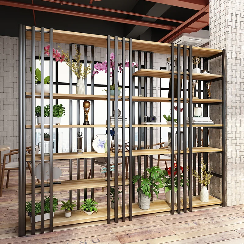 American loft industrial style iron partition, porch rack, restaurant flower rack, living room office storage rack