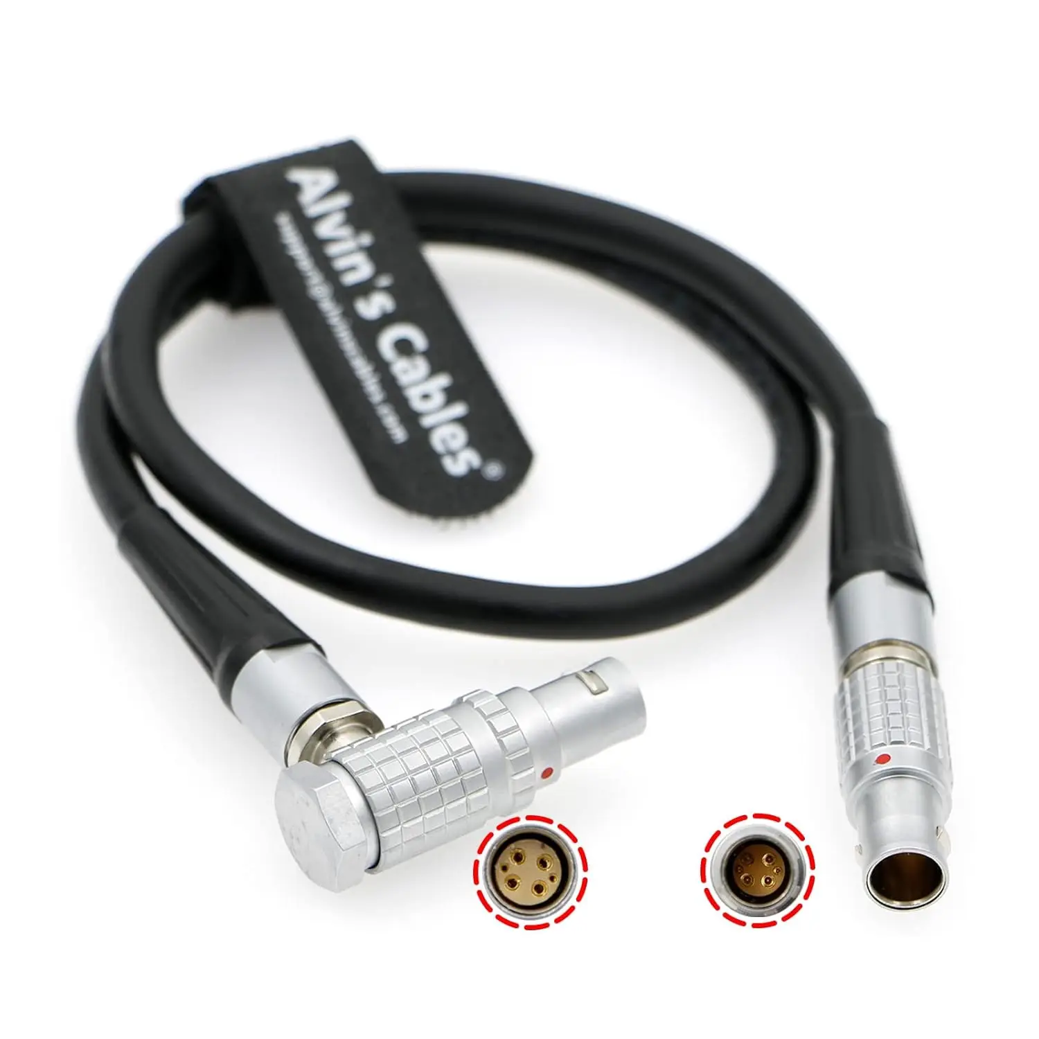 Alvin’s Cables 6 Pin Male to Right Angle 6 Pin Female Power-Cable for DJI Ronin-2 Gimbal Stabilizer to RED Epic&Scarlet Epic