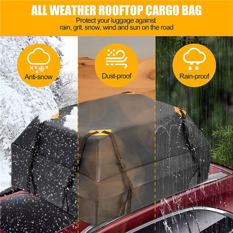 

T61C_420D Car Roof Bag Luggage Bag Car Roof Storage Bag Universal Car Accessories