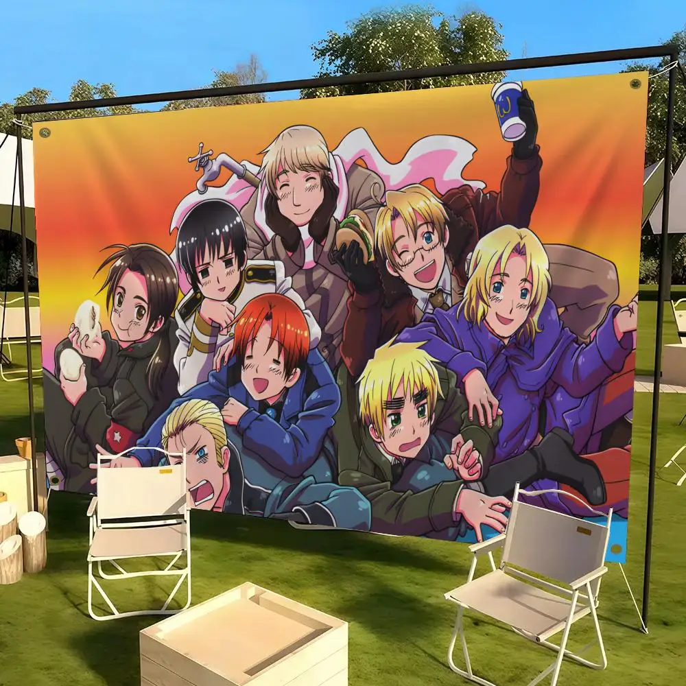 H-Hetalia World Star-S Flags Home Yard & Garden Decor Banner - Indoor Outdoor Wall Hanging Flag
