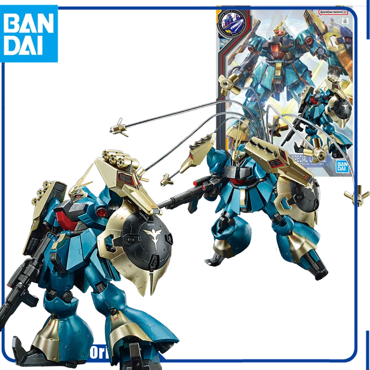 Bandai Original GUNDAM  RE SERIES STANDARD MSN-03 CHAD DOGA   Anime Action Figure Assembly Model Toys Collectible Model Ornament