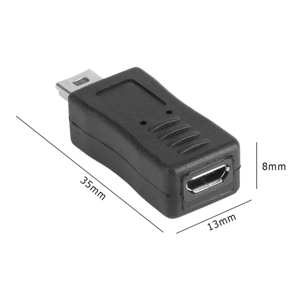 Micro USB żeńskie do Mini Adapter konwertera męskie złącze USB dla telefonów komórkowych MP3