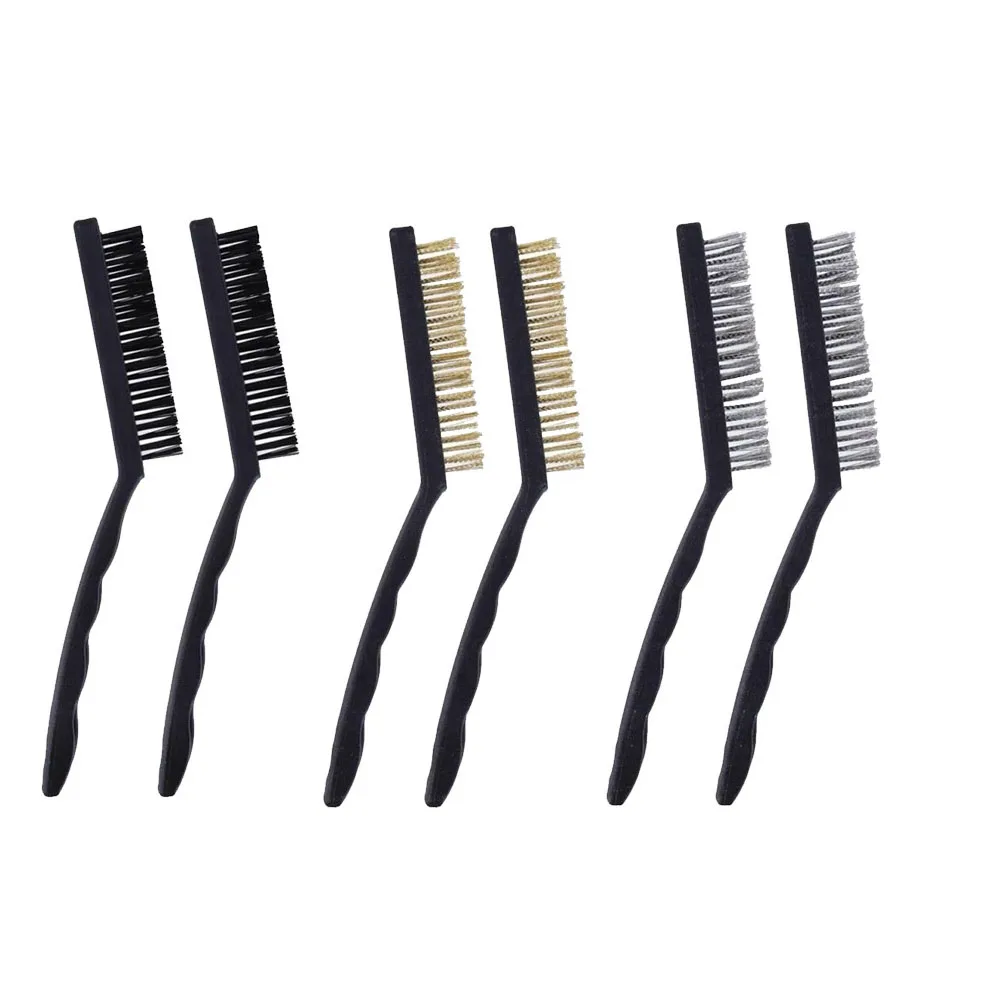 Cepillos de mano de nailon/latón/cepillos de alambre de acero, cabezal de 98mm para removedor de óxido, herramientas de limpieza y pulido, accesorios para amoladora, 2 uds.