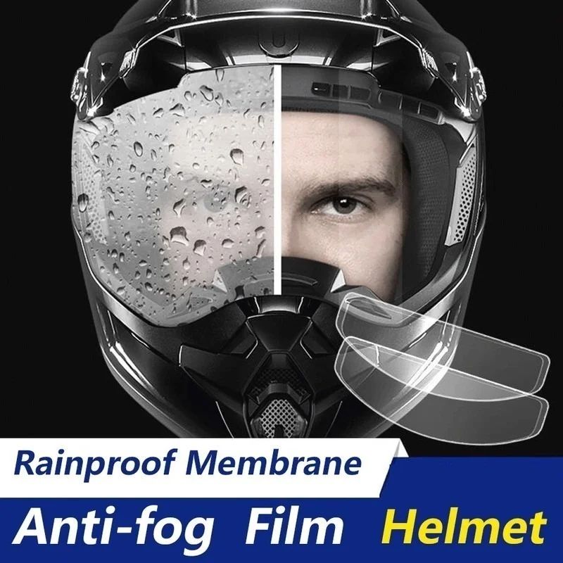 3 Styles Clear Helmet Anti-Fog Rainproof Film for Motorcycle Helmet Lens Fog Resistant Sticker Safety Driving Helmet Accessories