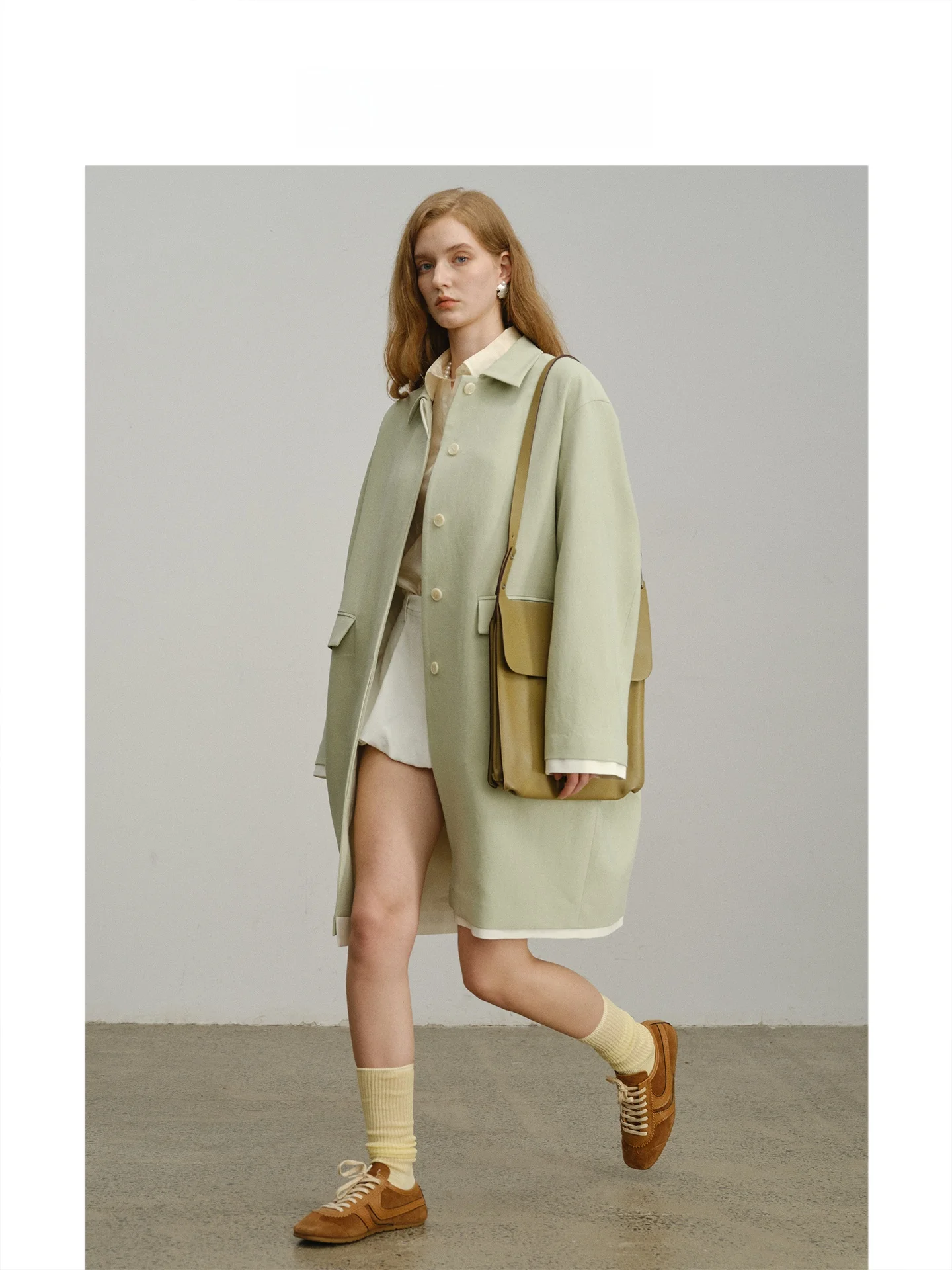 

Ветровка-пальто средней длины Havehas Spirit из хлопка и льна для весеннего сезона, в стиле Emp Spirit, для повседневной носки