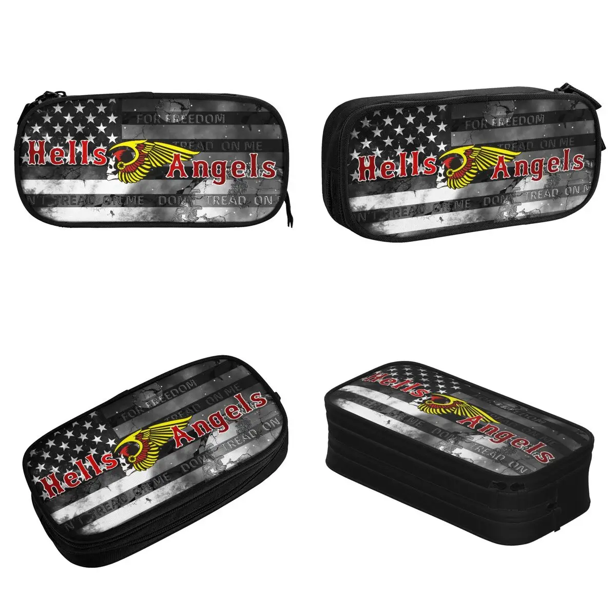 Hells Angels Motorcycle Club Pencil Cases Pen Bag Girls Boys Big Capacity Students School Gifts Pencil Pouch