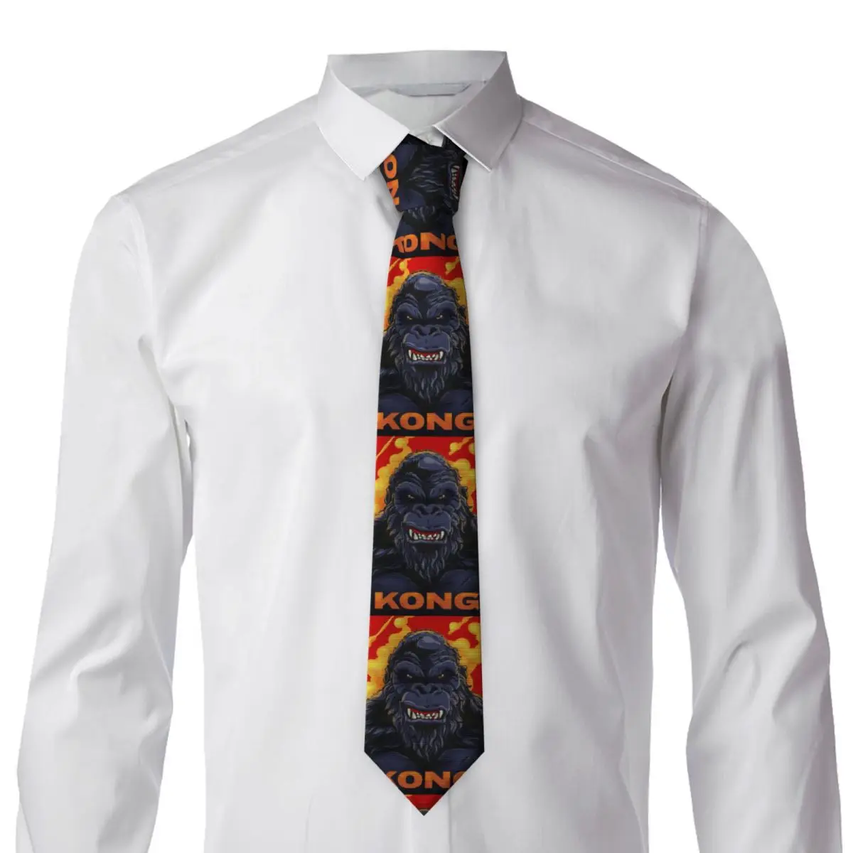 King Kong (13) Necktie for Men Silk Polyester Slim Neck Ties Wedding Business Tie Classic Gravatas