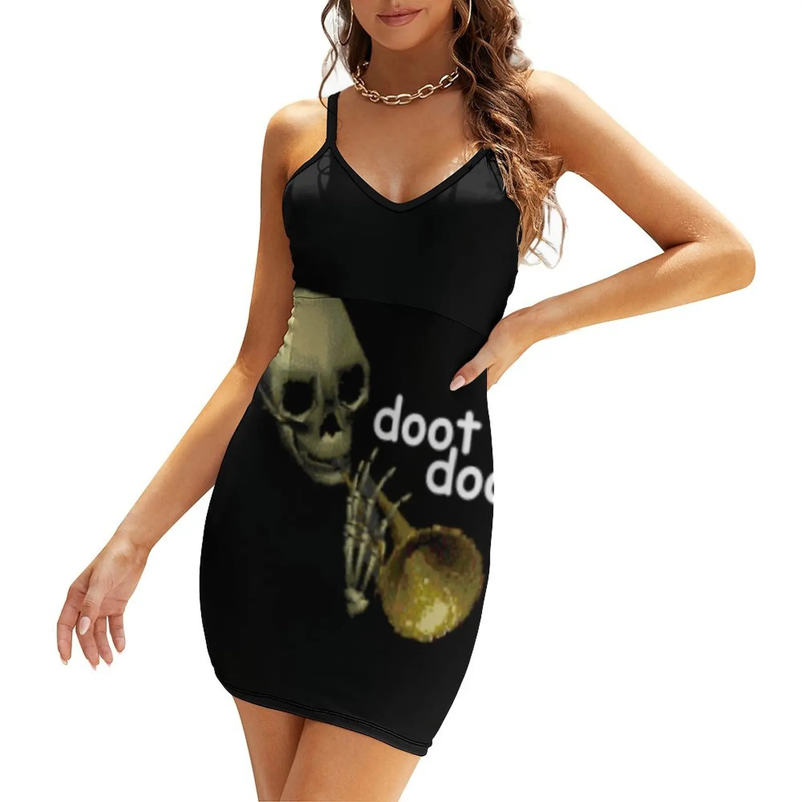 

Doot Doot Mr. Skeltal Sling Dress Dress woman dress women summer 2025 luxury dresses vintage