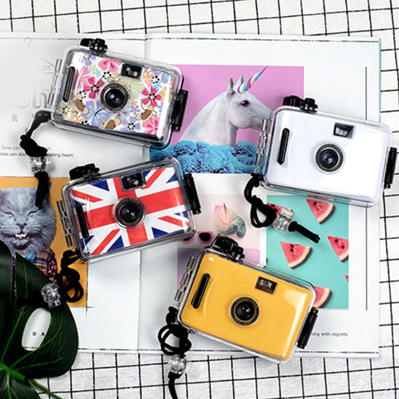 Non Disposable Camara 35mm Reusable Retro Photo Film Vintage Camera with Hand Strap 28mm Lens Waterproof for New Dropship