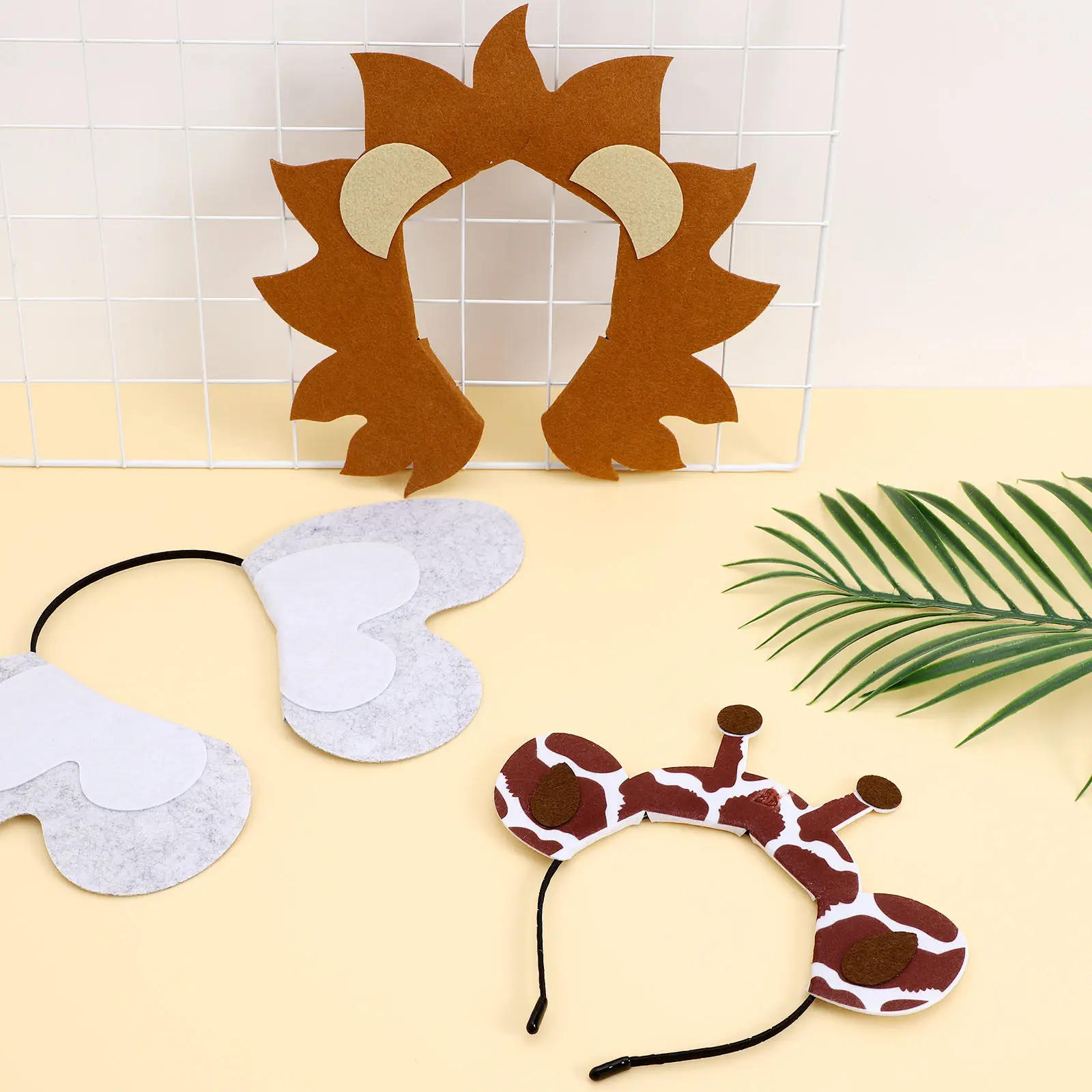 

10pcs Animal Ear Hair Hoops Costume Carnival Party Headdress Props Unique Lightweight Comfortable Creative Hair Decor Festival