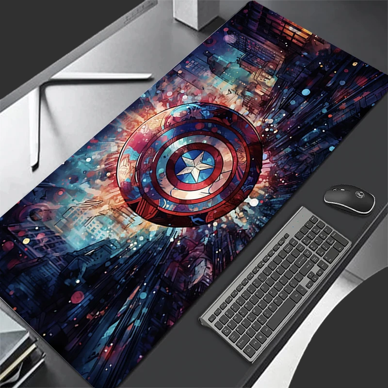 Captain America superhero Marvel Avengers Alliance Pattern Game mousepad Small Pads Rubber Mouse Mat Desk GamingCup Mat