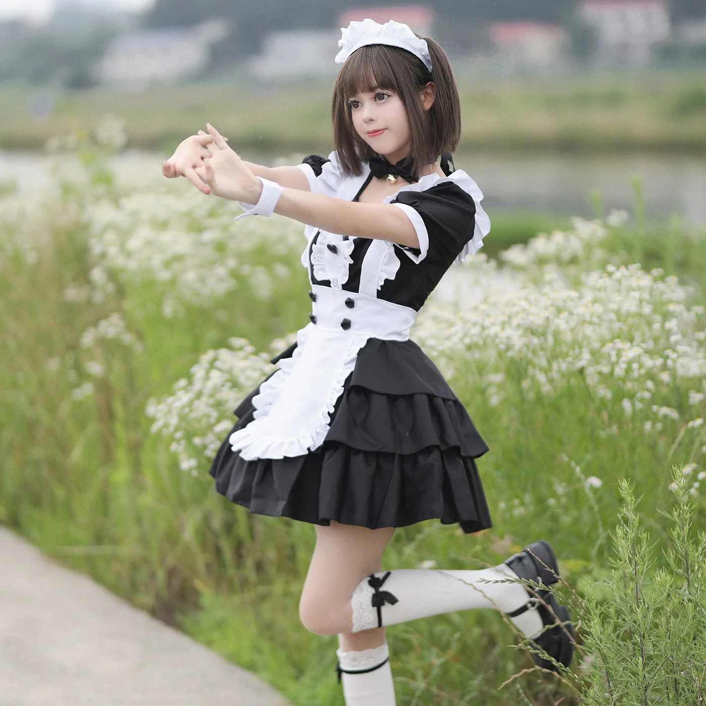 Oryginalny Japoński Strój Cosplay Pokojówki na Jesień, Spódnica Pokojówki, Kostium Cosplay, Strój Sceniczny, Moda Damska