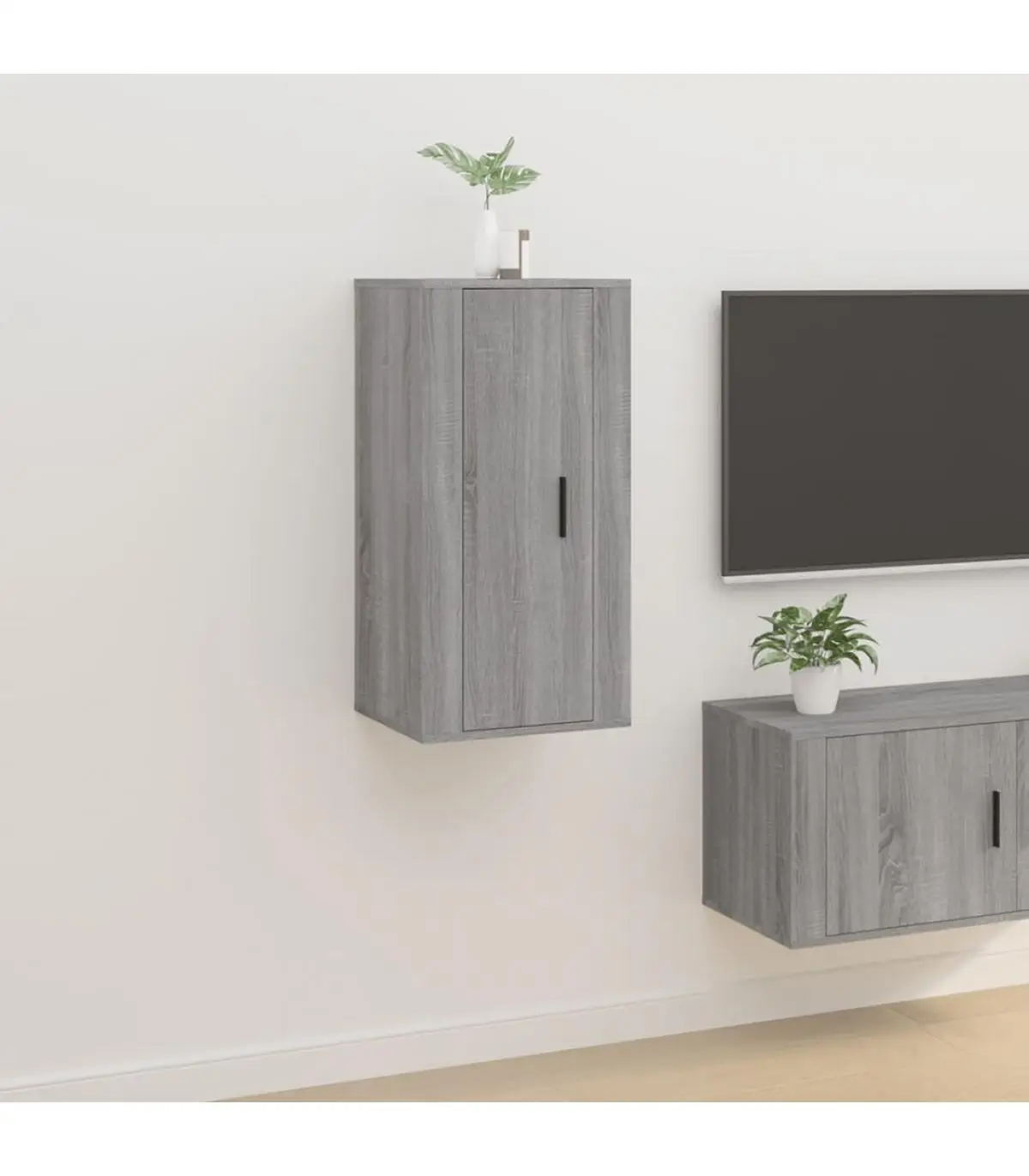 TV furniture wall furniture gray Sonoma 40x34,5x80 cm