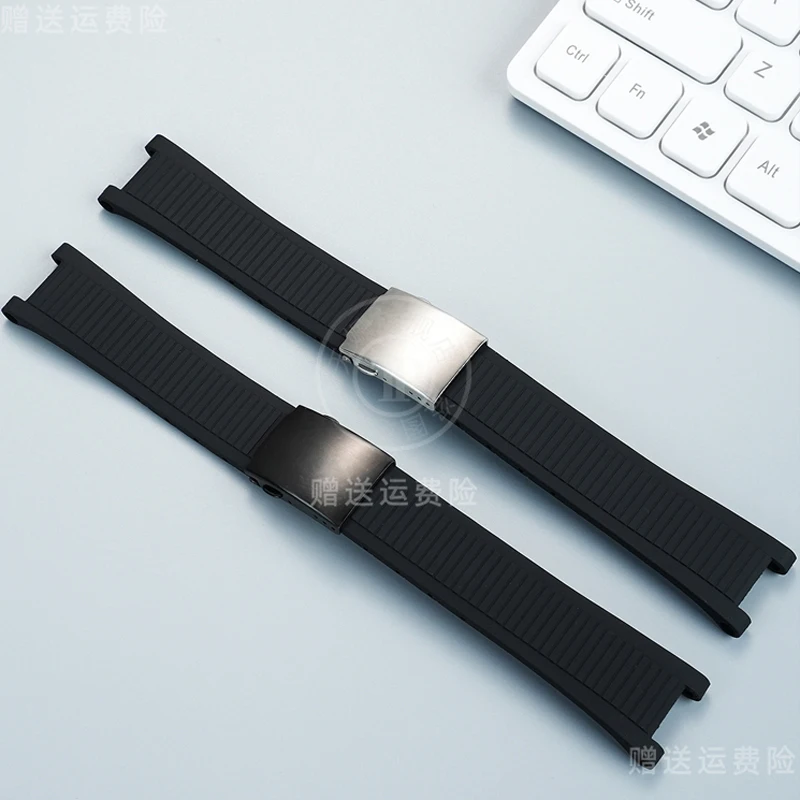 High-quality rubber watch strap for Tissot Racing T-Race silicone watch strap T141.417 waterproof sports wristband for men