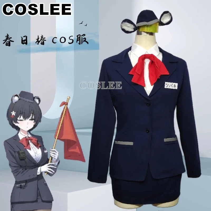 Костюм для косплея COSLEE Hasuga Tubaki, женская униформа с голубым архивом, костюм на Хэллоуин, платье, костюм для игры, новинка Костюм для косплея COSLEE Hasuga Tubaki, женская униформа с голубым архивом, костюм на Хэллоуин, платье, костюм для игры, новинка